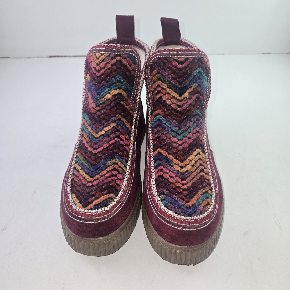 Wanted Red and White Cozy Ankle Boots